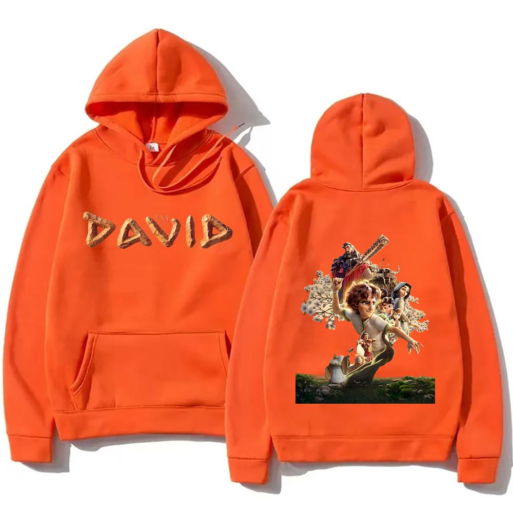 DAVID Film Hoodies Film Grafik Sweatshirts Trendige Pullover Anime Print Langarm Lässig Locker Streetwear
