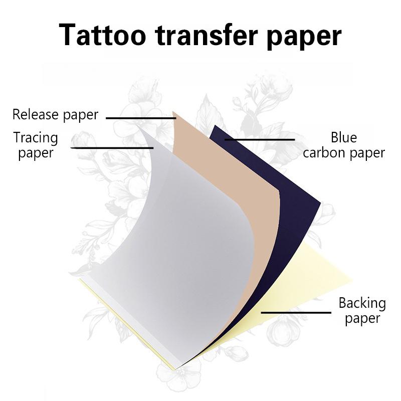 10 Pcs Tattoo Transfer Paper A4 Size 4 Layers Freehand Tattoo Transfer Machine Thermal Copier Stencil Paper Quality Stencil