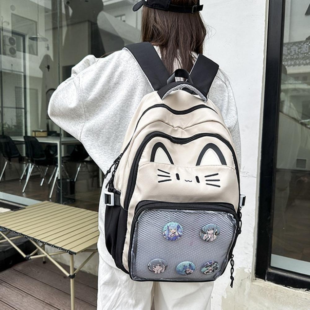 Stickerei Cartoon Ita Bag Preppy Stil Studenten Schultasche Transparente Tasche Itabag Mädchen