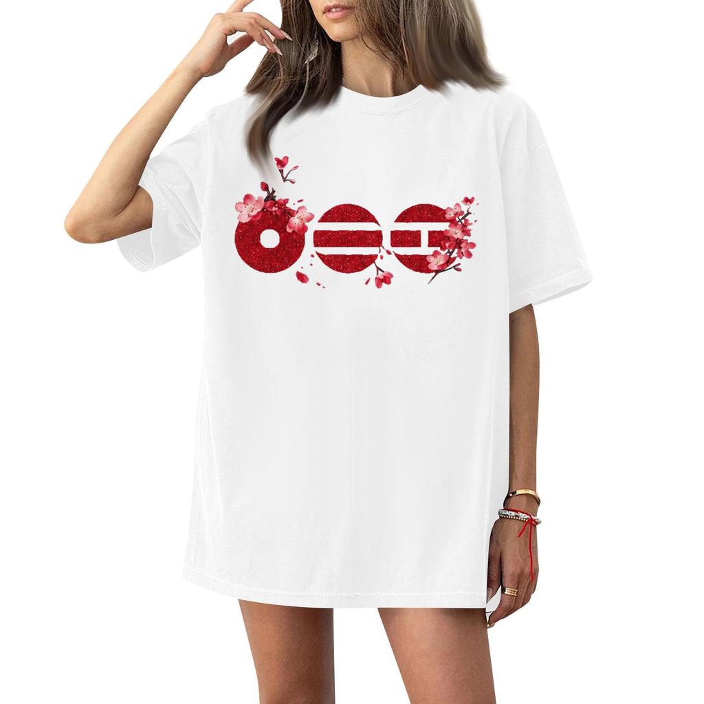 Men Women Kids Casual Letter Print Short Sleeve T-Shirt for Everyday Wear and Activities