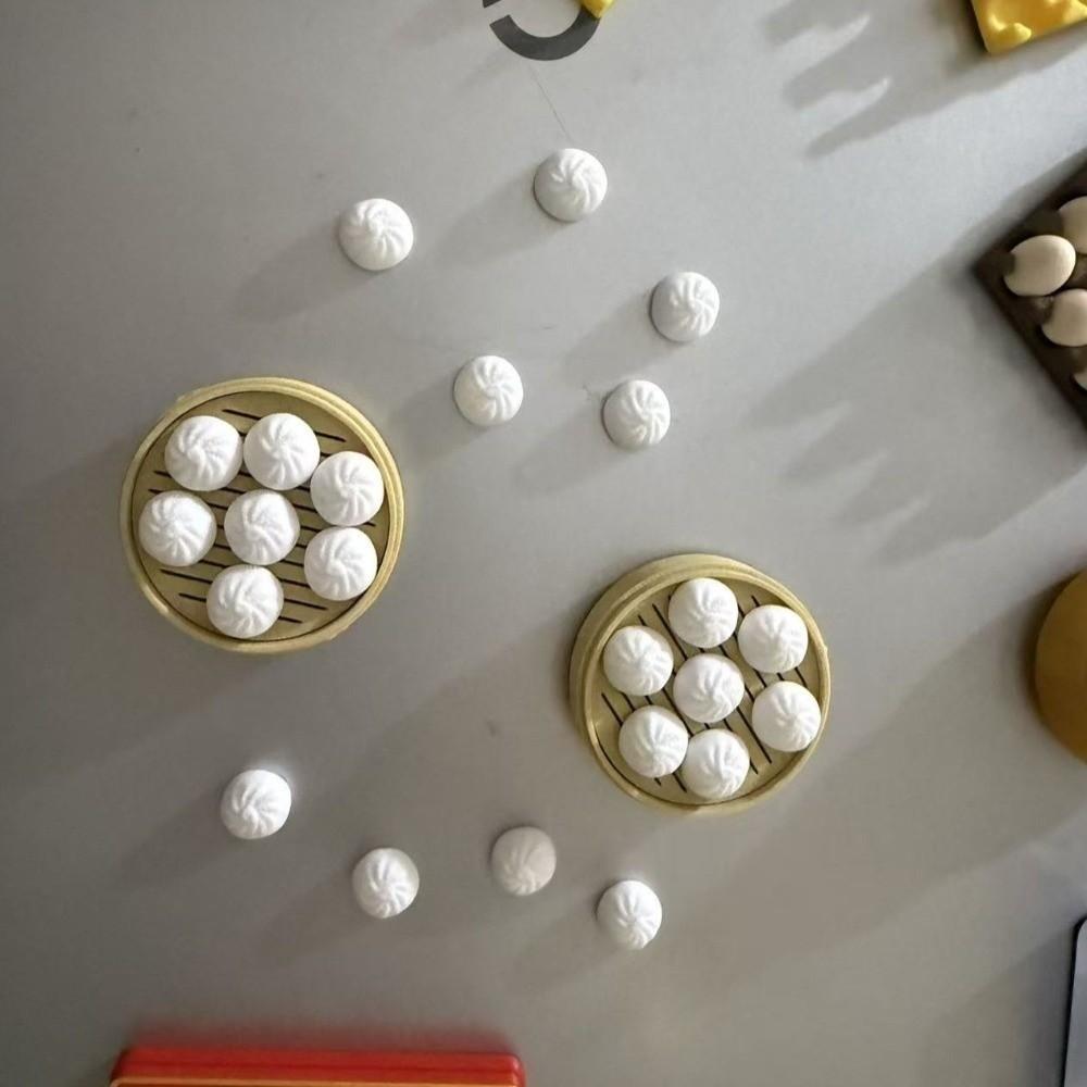 3D Printing Chinese Dim Sum Refrigerator Magnet Plastic Soup Steamer Magnet  Party Favors