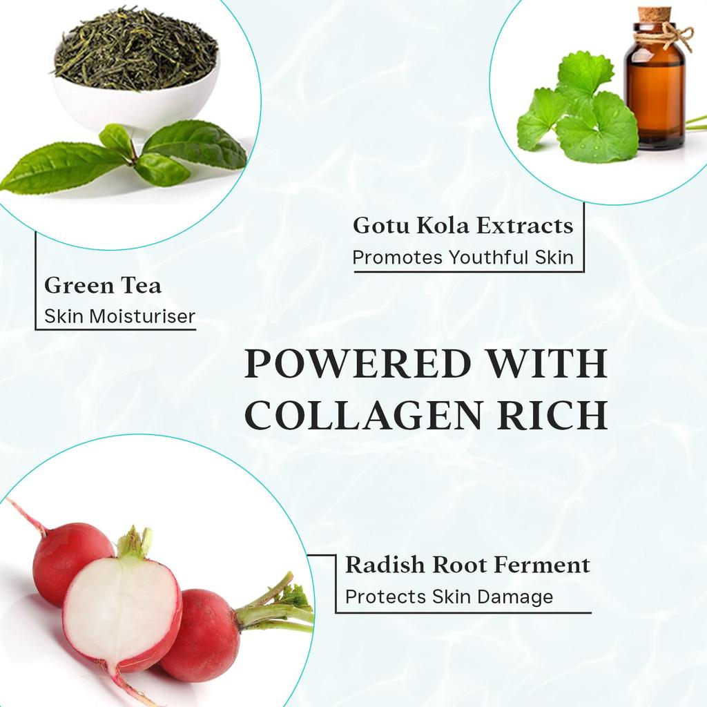 O3+ Kollagen Hydrogel Gesichtsmaske 50g+2ml für Hydratisierte, Straffe, Strahlende & Pralle Haut Spa-Behandlung