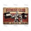 Artisian Funny Sport Metal Sign Fitness Tin Poster Gym Decorative Plate Wall Decor Garage Bar Pub Club Hotel Cafe Kitchen Home