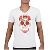 Cleveland Sugar Skull Men's V-Neck T-shirt Game Day CLE Fantasy Football Fan