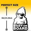 Set Of 2 Baby On Boards Car Stickers Easy To Apply & Remove Baby On Boards Vehicle Decals Automotive Exterior Decorations