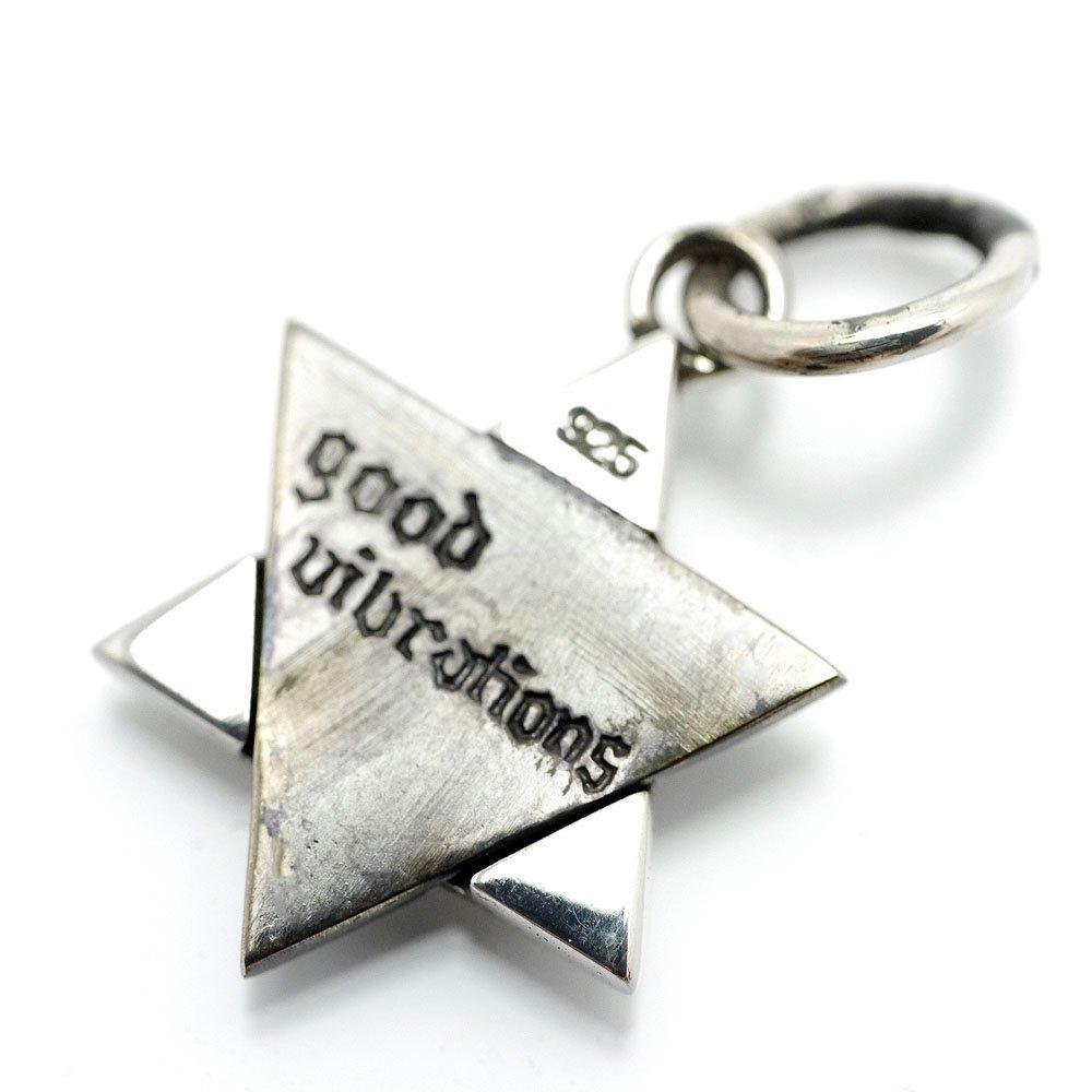 [Silver One] bi Sterling Silver 925 Freemason Eye of Providence Pendant Necklace for Men, Hexagram Star