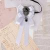 Rhinestone Crystal Fabric Bow Tie for Women and Men College Style Fashion Necktie Shirt Collar Pins Wedding Party Jewelry Gifts