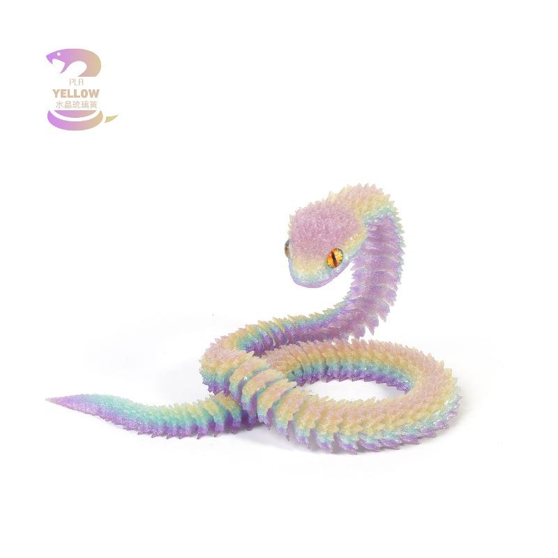 

3D Printed Flexible Viper Snake Model – Art Decor, Multiple Colors & Sizes (30cm/40cm/60cm) Perfect for Home and Office Décor. 30cm