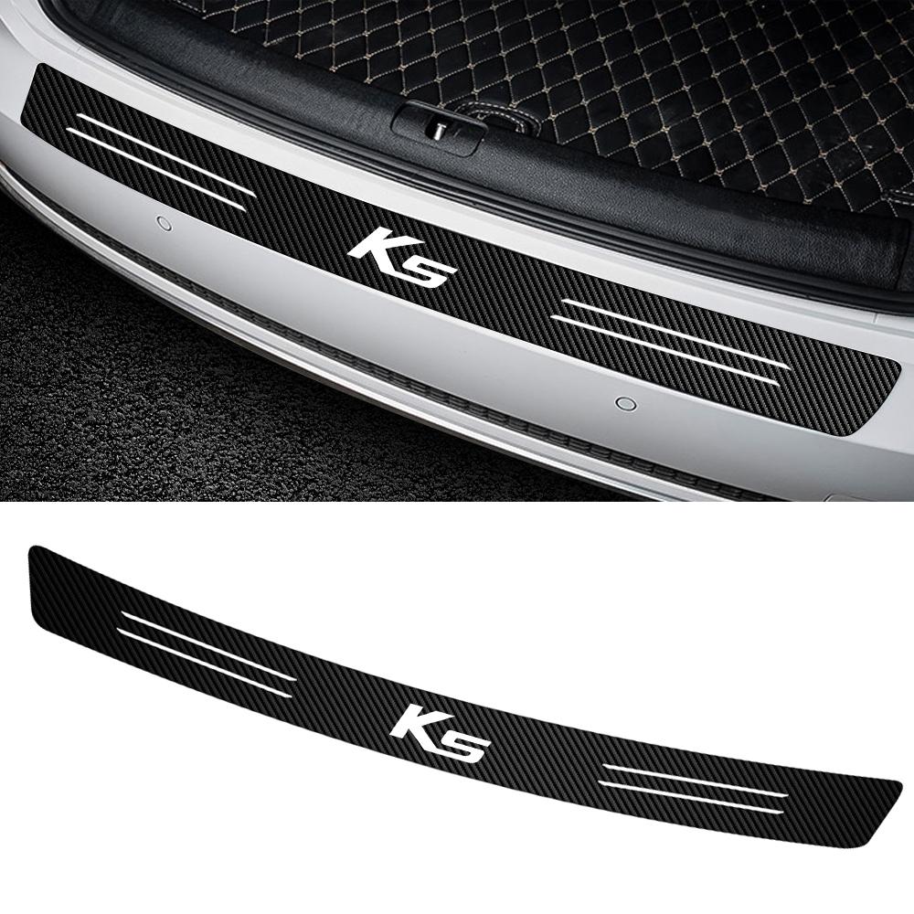 Carbon Fiber Car Trunk Rear Bumper Sticker Auto Accessories For Kia Rio PicantoPegas Sportage Sorento Ceed Soul Niro K1 K2 K3 K6