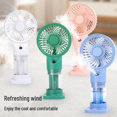 Long-Lasting Portable Desktop & Handheld Mini Fan with Humidifying Spray
