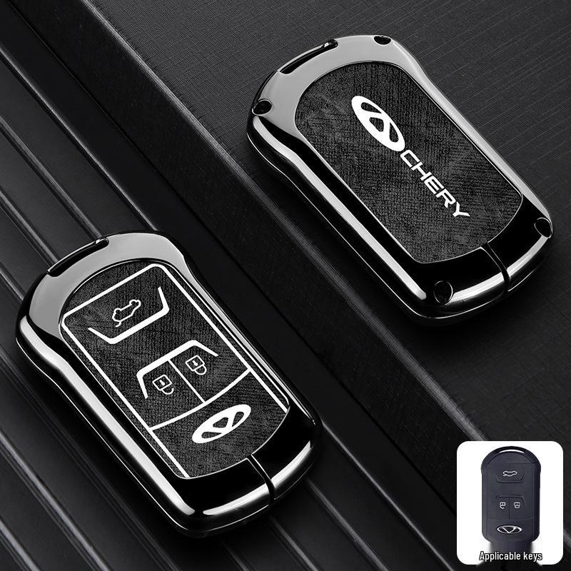 Zinc Alloy Key Shell Covers for Chery, Tiggo 8, 7 Plus - Full Coverage, 5x Anti-Drop Protection