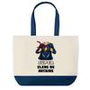 Tote bag - PLANETEE - Sac shopping fond bleu Super Clerc De Notaire - Coton - 40 x 45 cm - Grand format