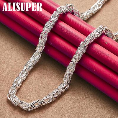 925 Sterling Silber 5 mm 20 Zoll Kette Halskette Schmuck