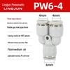 Pneumatic PU Quick Connect Three-Way Straight and Reducing Air Hose Adapter 4/6/8/10/12mm