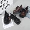 British Style Womens Loafers With Thick Heel Pu Leather Casual Shoes For Daily Wear