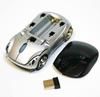 Wireless USB for Sports Set Car-shaped Mouse, Silver, Cars, Silent, Optical, 2-Piece
