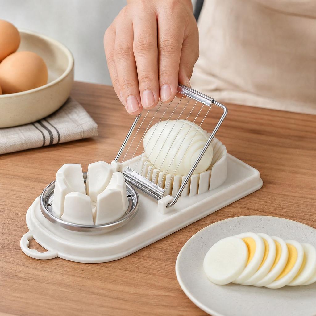 Multifunctional Egg and Divider Tool for Kitchen, Egg Cutter for Cooking and Baking Prep
