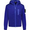 Solid Color Hooded Logo Patch Zip Long Sleeve Jacket Men Jackets Blue 791544134-V0022