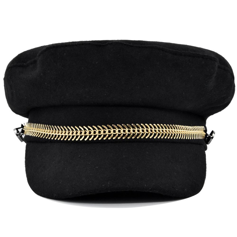 Vintage Women's Newsboy Hat Woolen Twill Visor Beret Cabbie 8 Panel Fiddler Cap Faux Leather Baker Boy