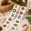 500Pcs Round Christmas Stickers Merry Holiday Self Adhesive Sealing Labels Xmas Festive Pattern For Gift Box Envelope Packaging
