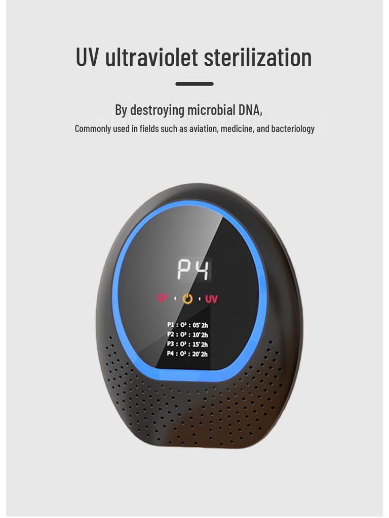Wall-Mounted UV Air Purifier with Deodorizing & Formaldehyde Removal Functions
