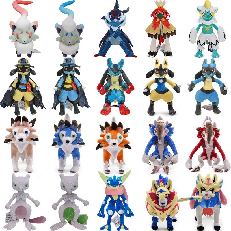 Plush Shiny Gyarados Charizard Mega Rayquaza Hisuian Zorua Ho-Oh Lucario Butterfree Anime Stuffed Peluche Kids Xmas Gift