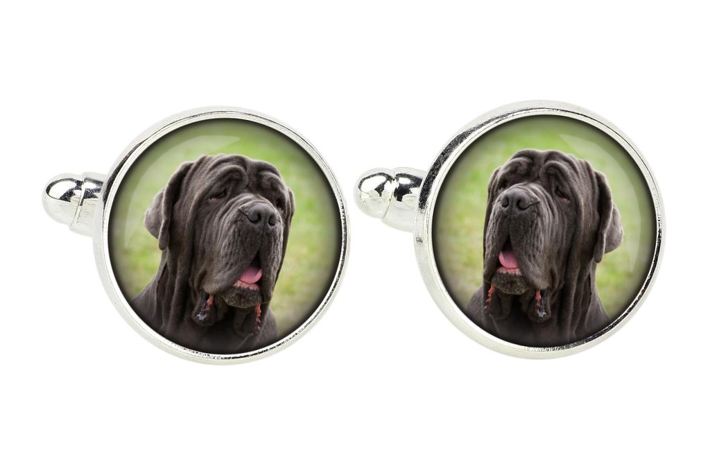 Neapolitan Mastiff, Mastino Napoletano - cufflinks in a box, handmade jewelry, product of the Art-Dog brand