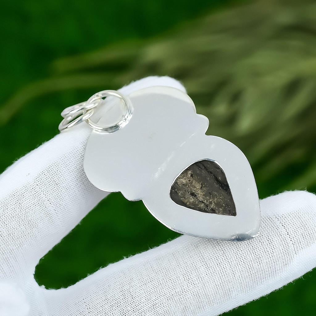 Sisters Day Deal Picasso Jasper Stone 925 Sterling Silver Anniversary Pendant