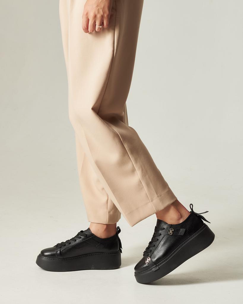 Кроссовки на платформе Guero 7022036 36 черные кожа