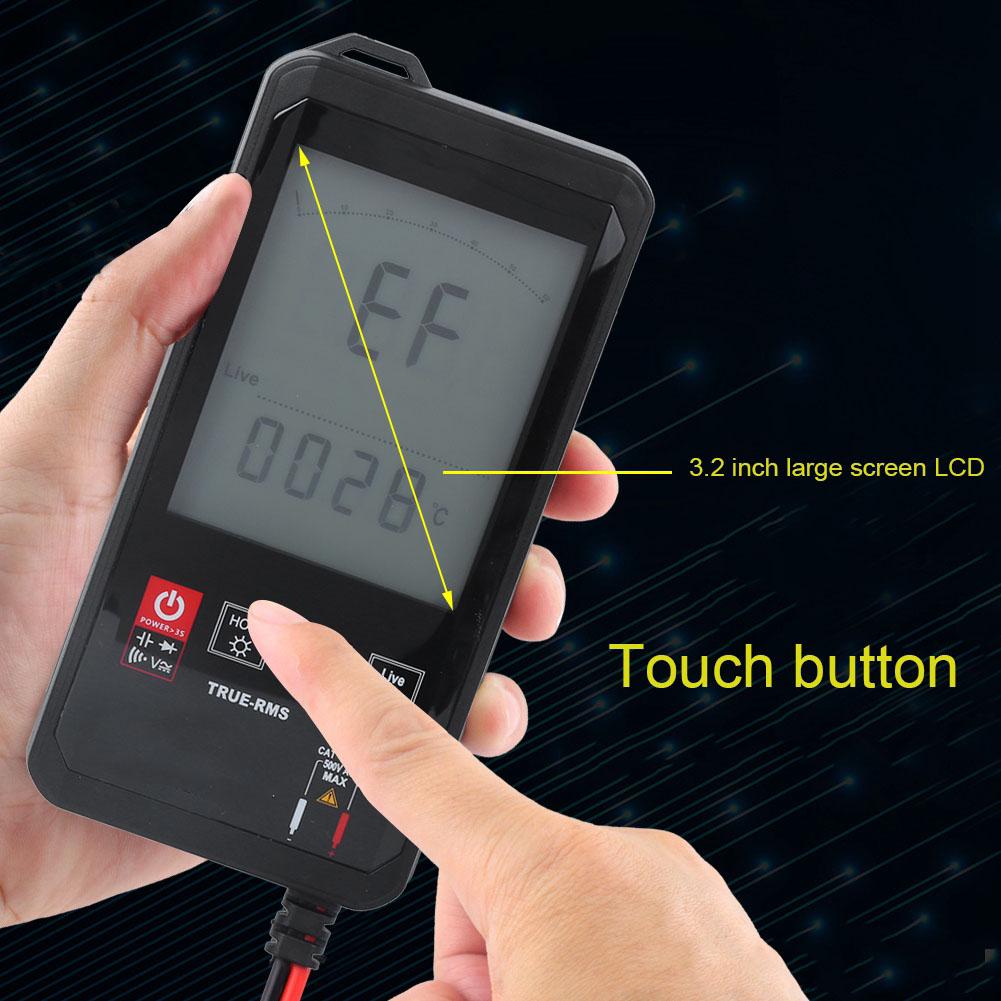 KM DM06A 3,2 Zoll Berührendes Smart Mini Digitalmultimeter Spannungs-Kapazitätsmessgerät 6000 Zählungen