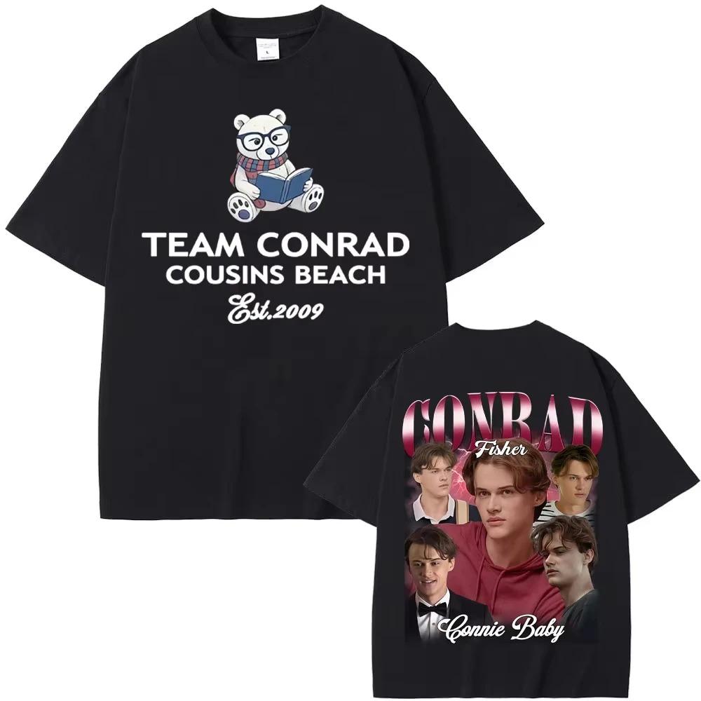 Tričko Team Conrad Bootleg Tričko Conrad Fisher Tričko Léta Krásná Pláž Bratranců Tričko s Potiskem Filmu Street Harajuku Dámské Pánské Oblečení