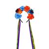 Women Headband Satin Colorful Flower Decor Hair Hoop Bright Color