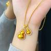 New Chinese sand gold necklace jewelry sweater chain versatile imitation gold chain pendant accessories