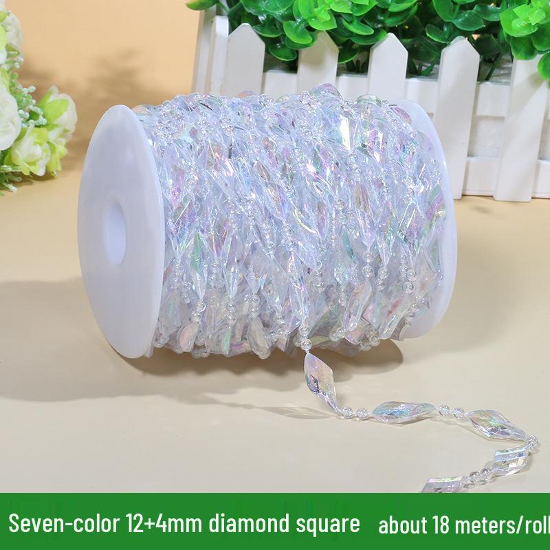 11mm UFO Acrylic Bead Chain for Wedding Aisle Runners & Ceiling Decorations