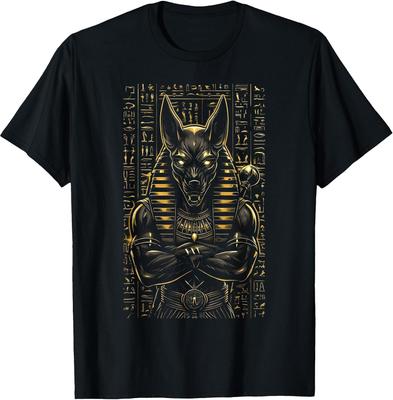 Anubis Egyptian God Hieroglyphic Inspired Graphic Tee