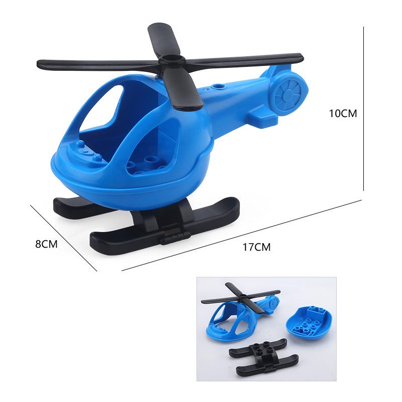 Compatible Large Particle Building Block Table with Cartoon Car, Bus, Airplane, and Sedan Accessories for Children