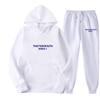 Independent Station Europe and the United States popular women's clothing letter printing hooded sweater fashion casual hair grabbing trousers set