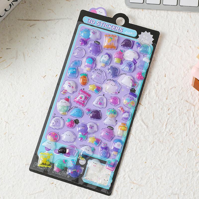 Non-Toxic Japanese Cartoon 3D Hollow Relief Diy Planner Decorative Stickers For Children Water Cups And Phone Cases