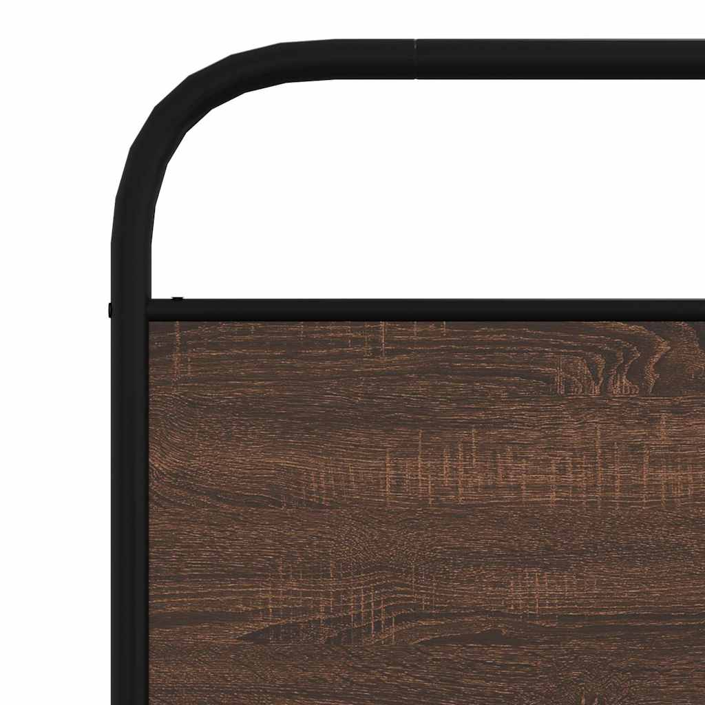 Bed Frame Without Mattress 90 X 190 Cm Brown Oak Effect