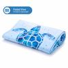 Blue Sea Turtle Beach Towel Flat Print Artistic Ocean Animal Quick Dry Bath Towel for Summer Vacation Pool Travel Gift