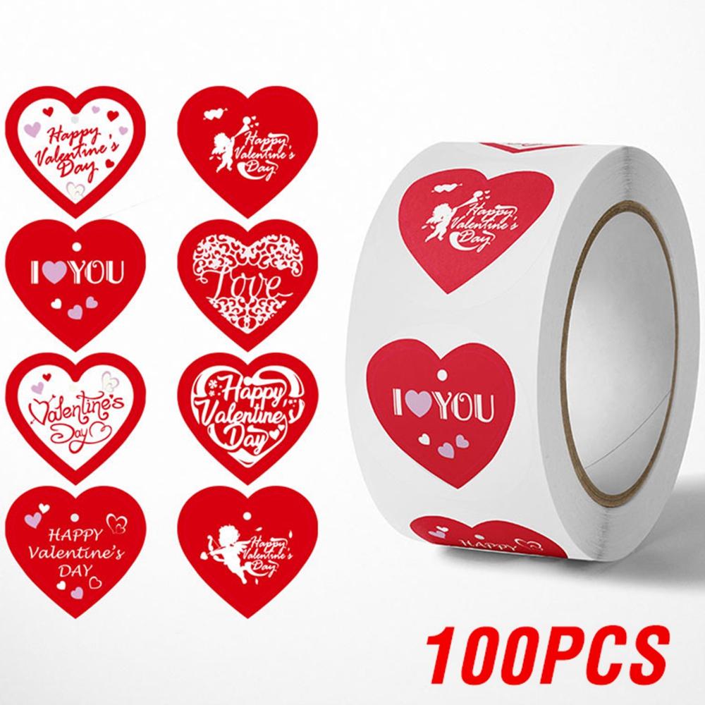 100-500Pcs High-Quality Red High-Quality Love High-Quality Stickers High-Quality Happy High-Quality Valentine S High-Quality Day High-Quality