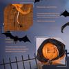 Halloween Hanging Pumpkin Ghost with Lighted Head Sound Rotating Motion Spooky Skeleton Props Outdoor Tree Porch Garden Party Decoration