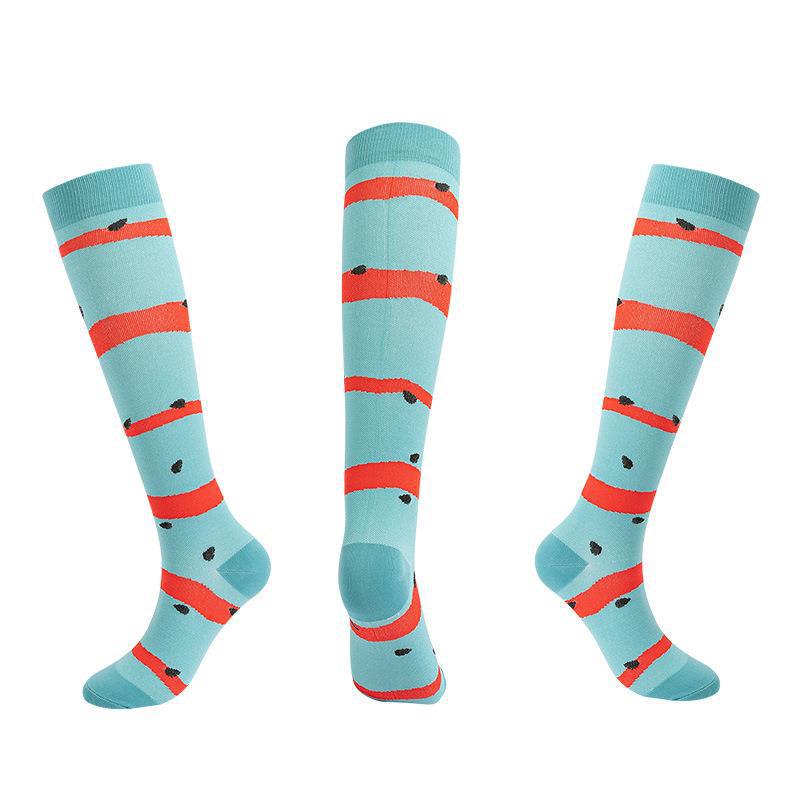 Unisex Outdoor Compression Sports Socks: Elastic, Knee-High, for Cycling & Fitness