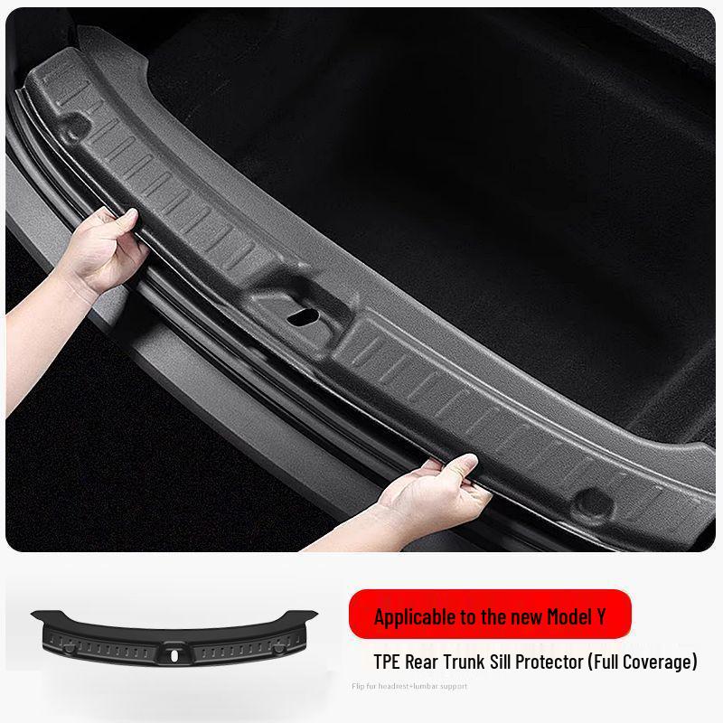 Aktualisierter Stoßstangenschutz hinten & Ladekantenschutzleiste für Tesla Model Y