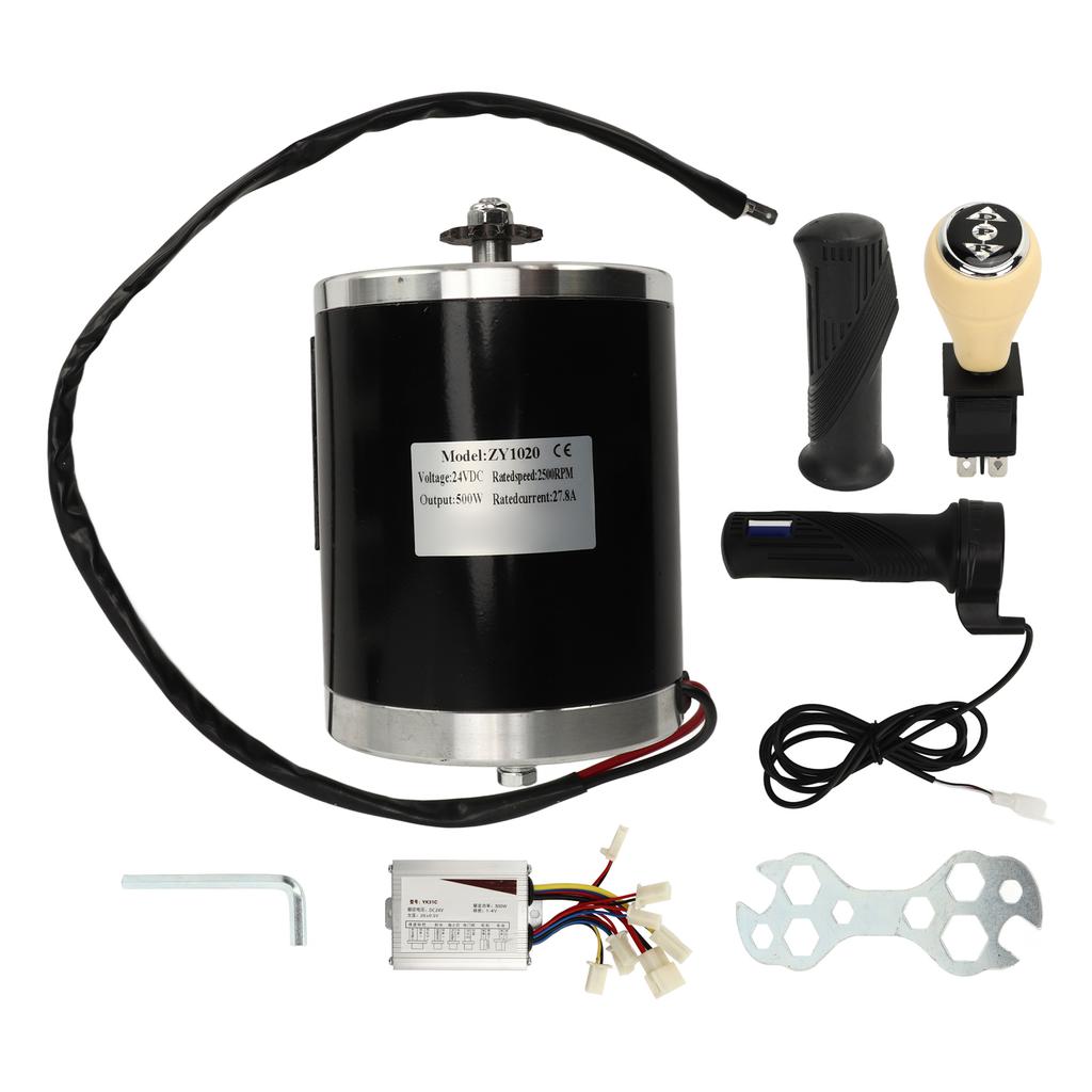 Kit Contrôleur de Moteur ZY1020 Kit Moteur Vélo Électrique 24V 500W 2500RPM Contrôleur de Moteur Haute Vitesse Accélérateur pour Scooter