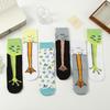 Damen Füßlinge Cartoon Froschdruck Japanisch Lustig Kreativ Street Frühling Herbst Atmungsaktiv Süßes Mädchen Kurze Socken