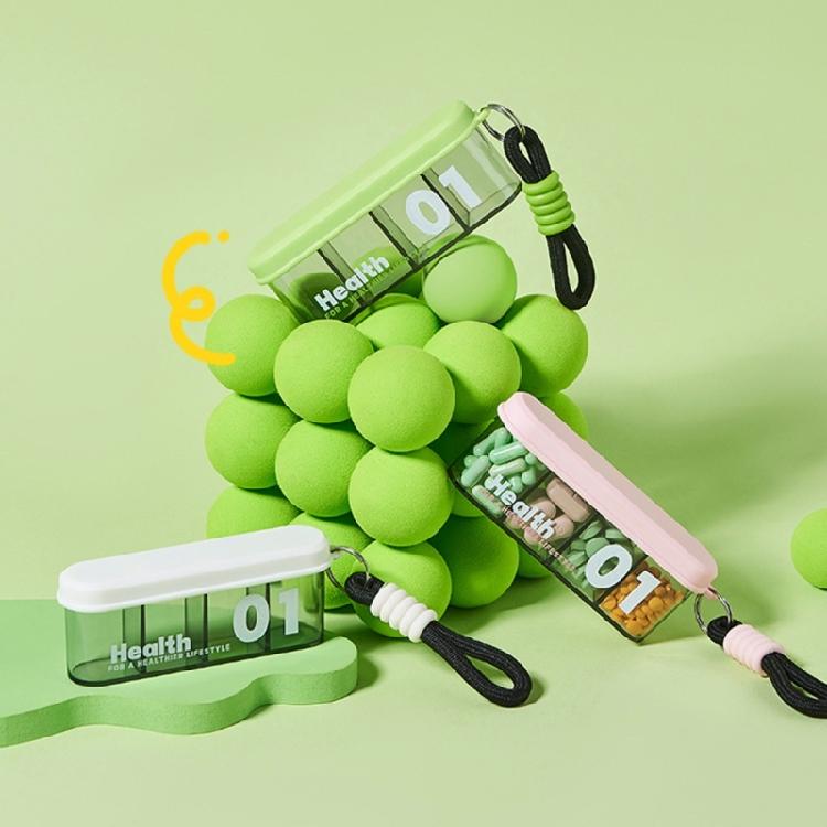 Small Keychain Pills Holder Medicine Container with Keyting Making It a Travel Pills Box Case for Outdoor Camping Travel