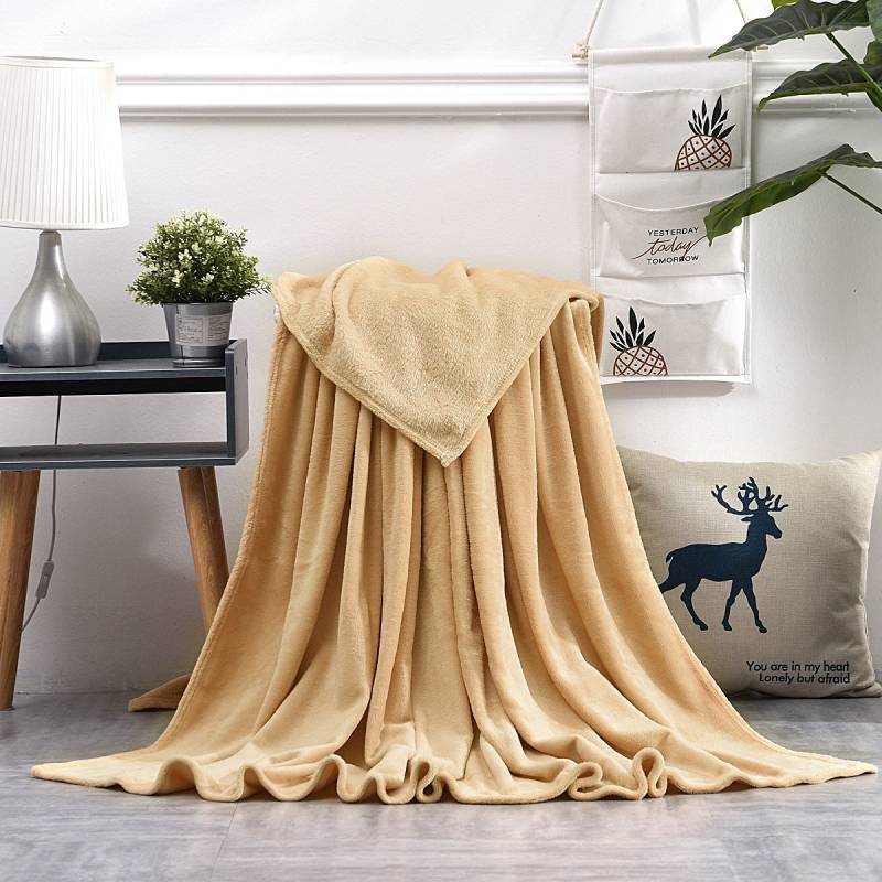 Simple Oversized Solid Color Soft Plush Blanket For Napping Sofa And Use Bedroom