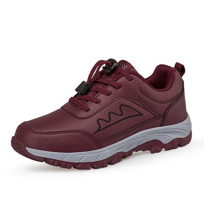 New Elderly Shoes Middle-aged Mother Shoes Waterproof Sports Shoes Women's Leather Casual Flat Shoes Cushioning Outdoor Walking Shoes