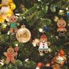 12pcs Gingerbread Man Ornaments for Christmas Tree, Assorted Plastic Gingerbread Figurines Ornaments, Christmas Tree Hanging Decorations, 3 Inch Tall